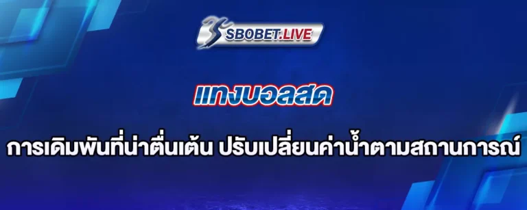 Read more about the article แทงบอลสด การเดิมพันที่น่าตื่นเต้น ปรับเปลี่ยนค่าน้ำตามสถานการณ์